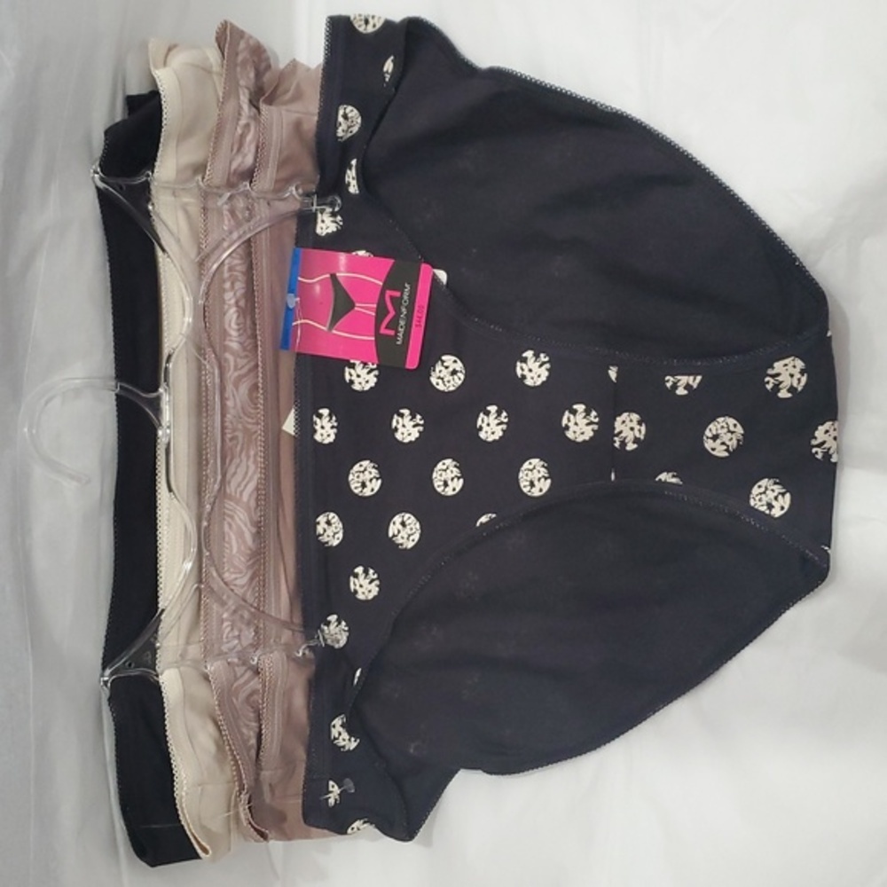 Maidenform 5pack bikini cut‎ petite lace trim cotton panties size XL/8 brand new - Picture 6 of 14